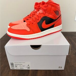 Jordan 1 Mid SE Crimson Bliss Rush Orange DM3381-600